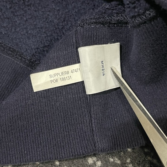 VTG Polo Ralph Lauren Shawl Collar Sweater  Men Large Blue Pullover Pony Dad - Picture 12 of 13